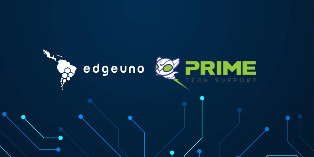 A EdgeUno e a Prime Tech estão lado a lado em uma formação técnica